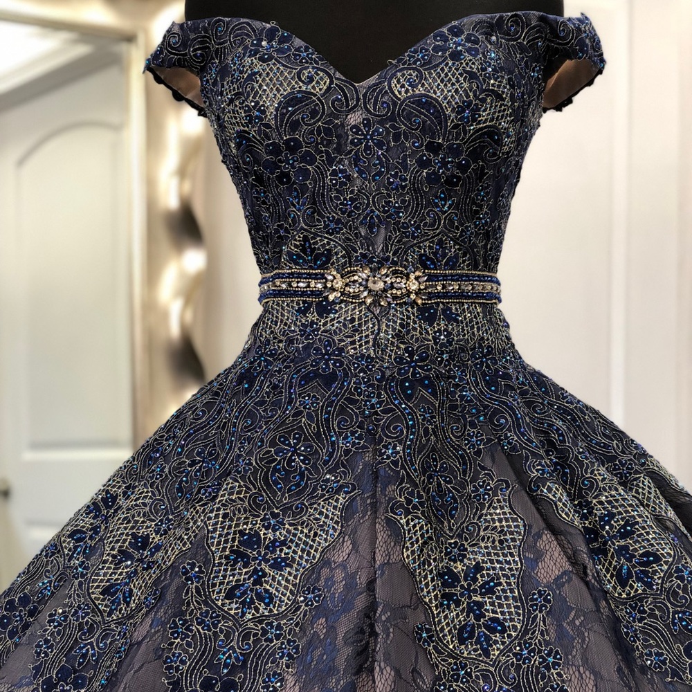 Navy blue ball gown BNWT.